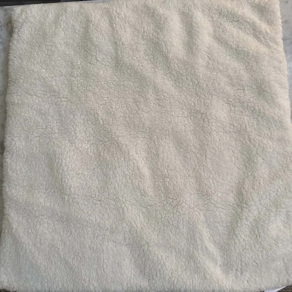 Pottery Barn Santa in the Country Sherpa Back Euro sham Christmas New-1